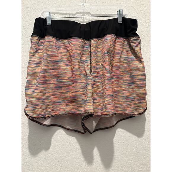 Ideology Women’s Striped Colorful Athletic Shorts Size 1X - Picture 1 of 3